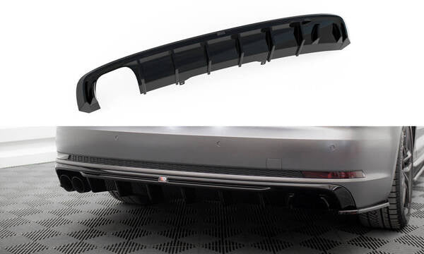 Diffuser V.1 Audi A4 S-line B9 (Version with double exhaust on one side)