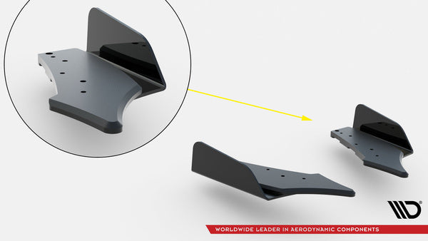 Splitters laterales traseros Street Pro Flaps Mazda 3 MPS Mk1 Versión USA