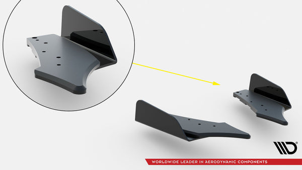 Splitters laterales traseros Street Pro V2 Flaps BMW Serie 1 M-Pack F70