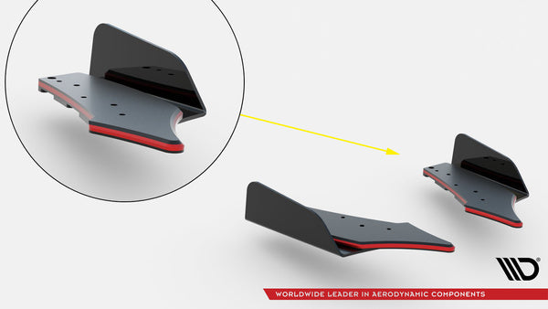 Splitters laterales traseros Street Pro V2 Flaps BMW Serie 1 M-Pack F70
