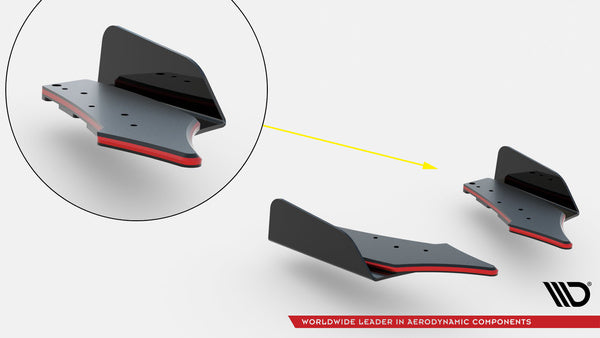 Splitters laterales traseros Street Pro V2 Flaps BMW Serie 1 M-Pack F70