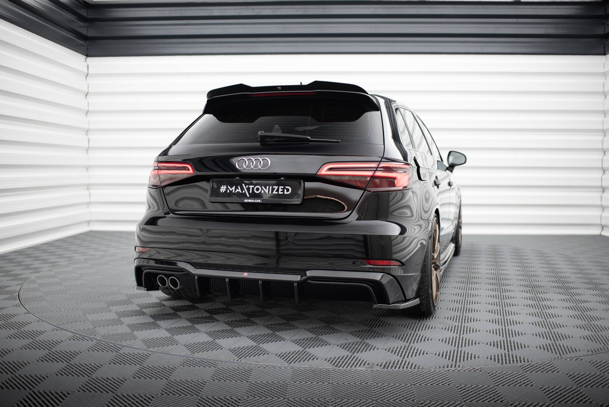 Difusor Audi A3 S-Line Sportback 8v Facelift (Doble salida a un lado)