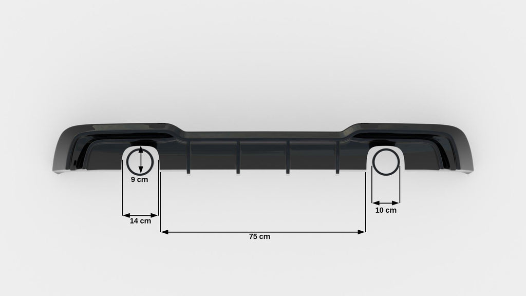 Diffuser Audi A3 S-Line Sportback 8v Facelift (1 outlet on each side)