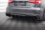 Diffuser Audi A3 S-Line Sportback 8v Facelift (1 outlet on each side)