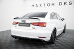 Audi A3 Saloon Sedan 8V Facelift Diffuser Double Exhaust Tailpipe Side Version