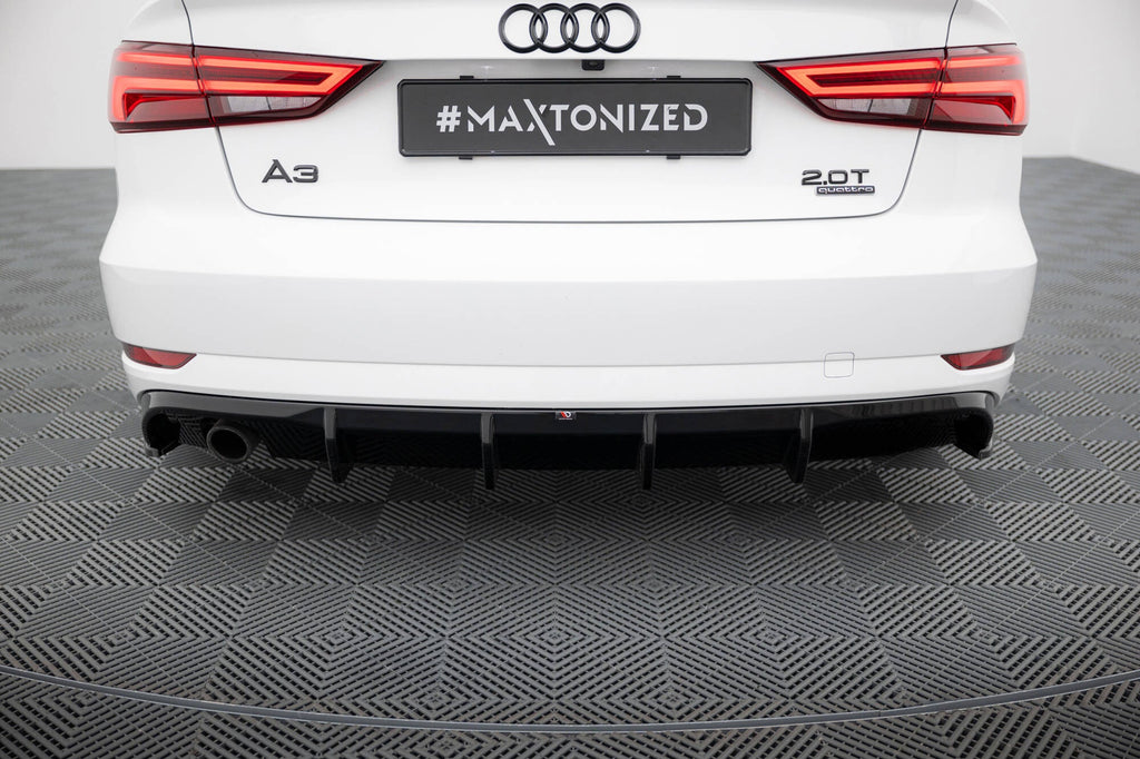 Audi A3 Saloon Sedan 8V Facelift Diffuser Double Exhaust Tailpipe Side Version