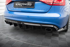 Audi A4 S-Line Sedan Avant B8 Diffuser Double Tailpipe Exhaust Side