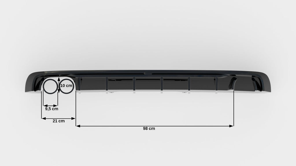 Diffuser V.1 Audi A4 S-line B9 (Version with double exhaust on one side)