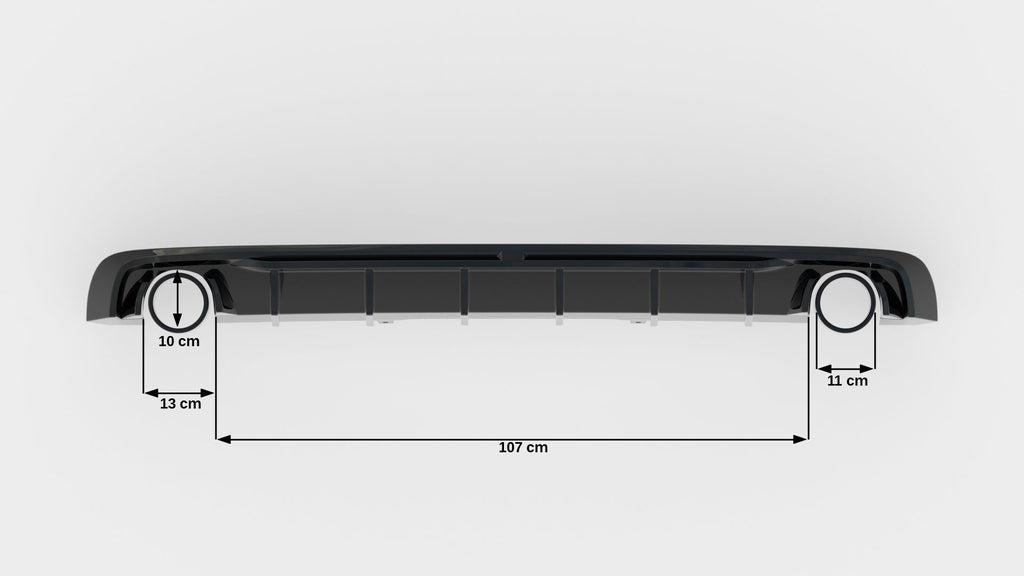 Diffuser V.1 Audi A4 S-line B9 (Version with single exhaust tips on both sides)