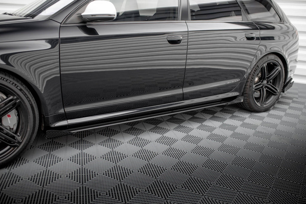 Audi RS6 Avant C6 Street Pro Side Skirt Extensions + Flaps