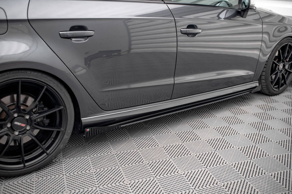 Street Pro Side Skirts + Flaps Audi S3 / A3 S-Line Sportback 8V Facelift