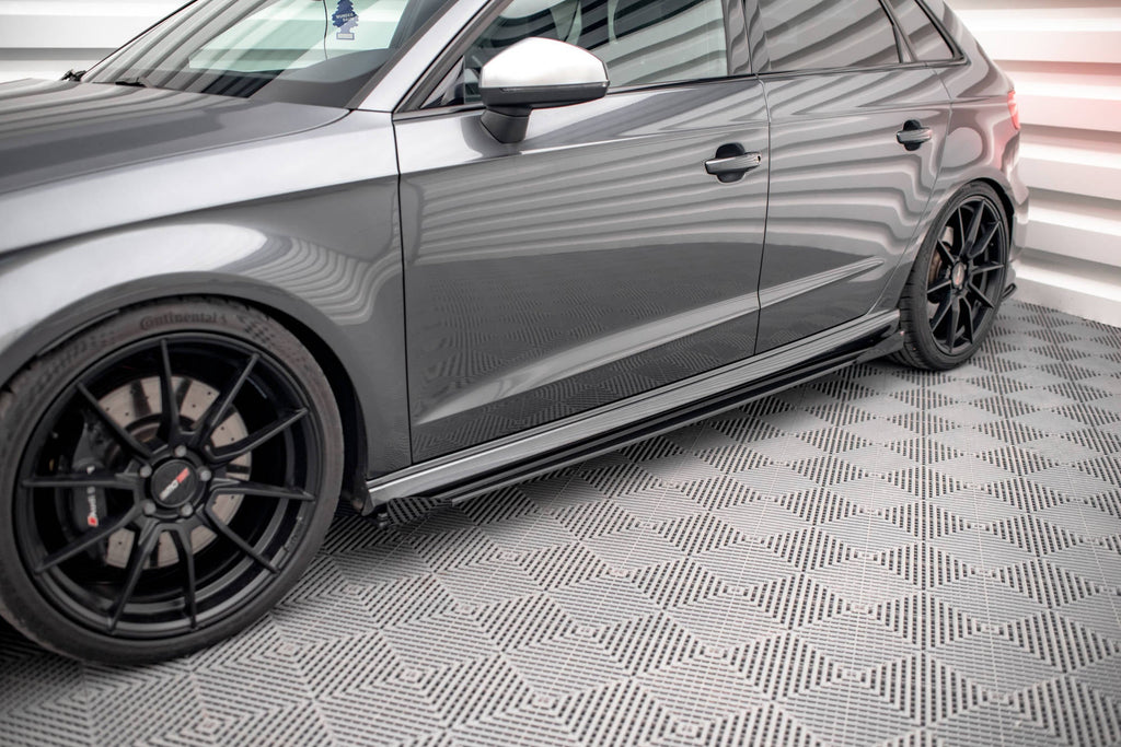 Street Pro Side Skirts + Flaps Audi S3 / A3 S-Line Sportback 8V Facelift