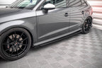 Street Pro Side Skirts + Flaps Audi S3 / A3 S-Line Sportback 8V Facelift
