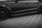 Street Pro V.1 Side Skirts + Flaps Audi RS3 Sedan 8V Facelift