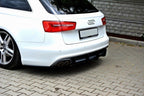 Diffuser + rear side splitters Audi A6 S-Line C7 (1x2 exhaust)