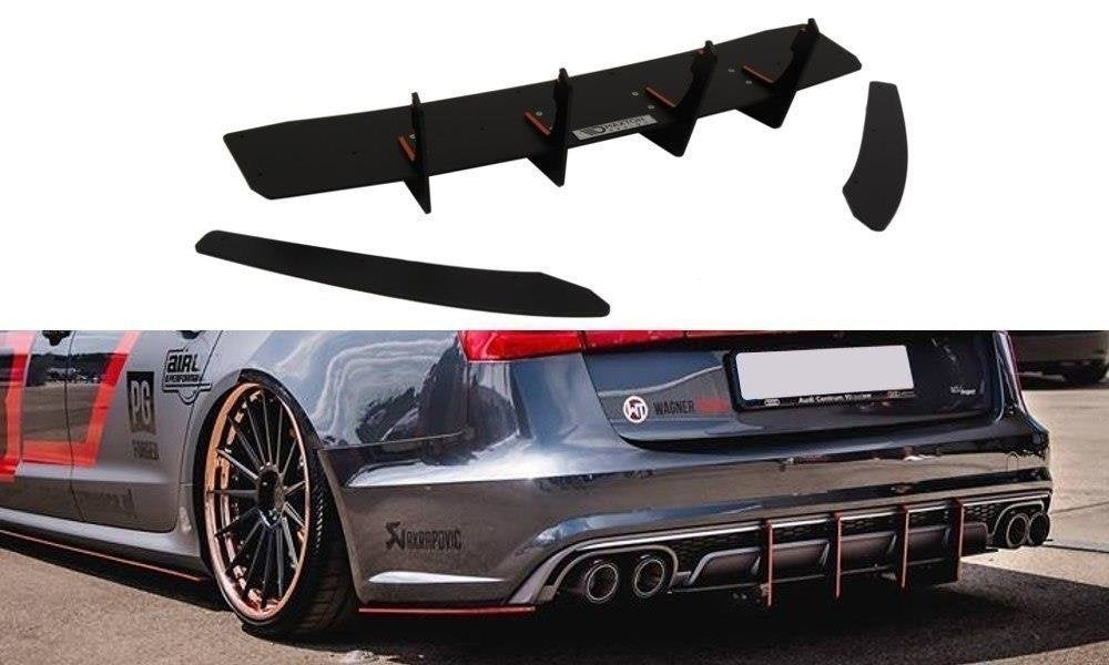 Difusor trasero y splitters laterales traseros Audi S6 C7 FL