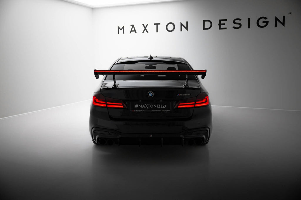 Spoiler de carbono con soportes internos + LED BMW Serie 5 / M5 Berlina / Sedán G30 / F90