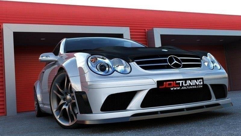 Lip delantero Mercedes CLK W209 (parachoques Me-clk-209-Negro-f1)