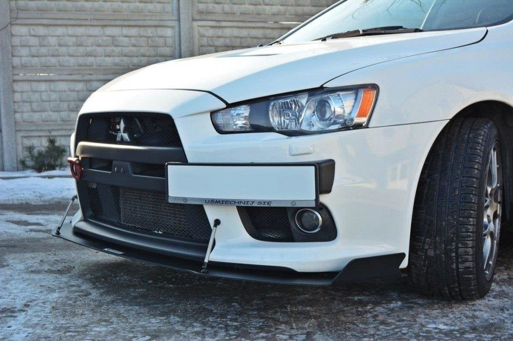Racing front lip spoiler Mitsubishi Lancer Evo X Mk10 V.1