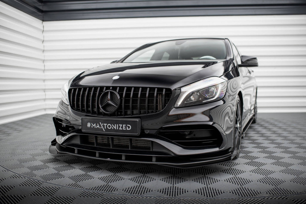 Front Splitter Street Pro + Flaps Mercedes-Benz A-Class AMG-Line W176 Facelift