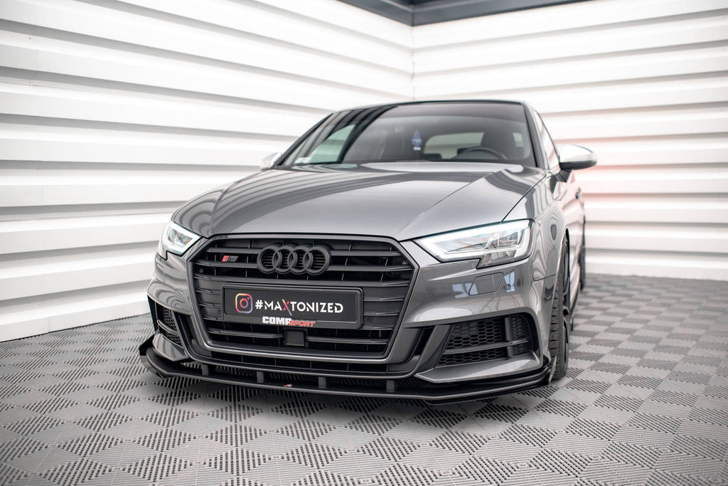 Front Lip Street Pro V.1 + Flaps Audi S3 / A3 S-Line Sportback 8V Facelift