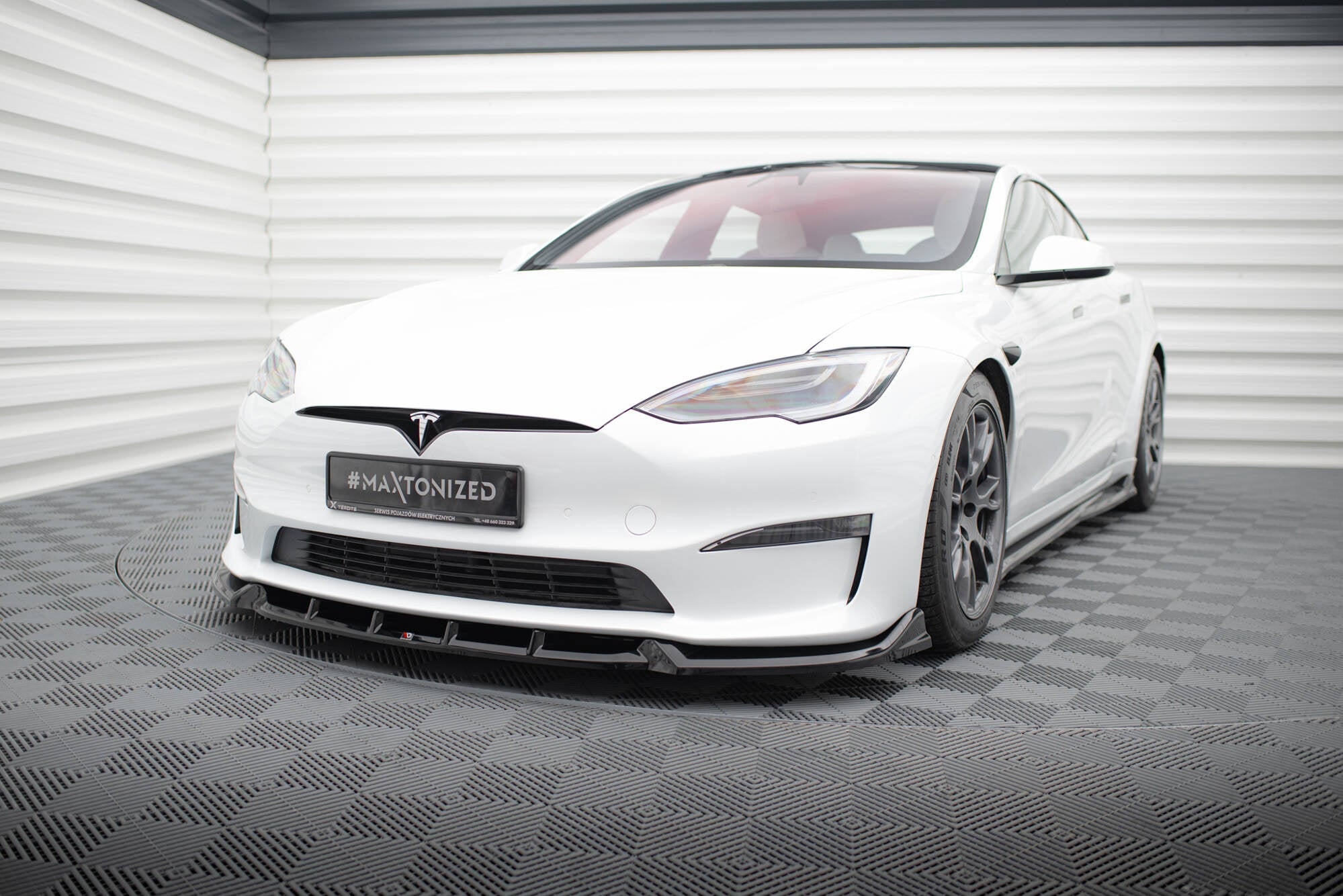 Lip delantero V.1 Tesla Model S Plaid Mk1 Facelift