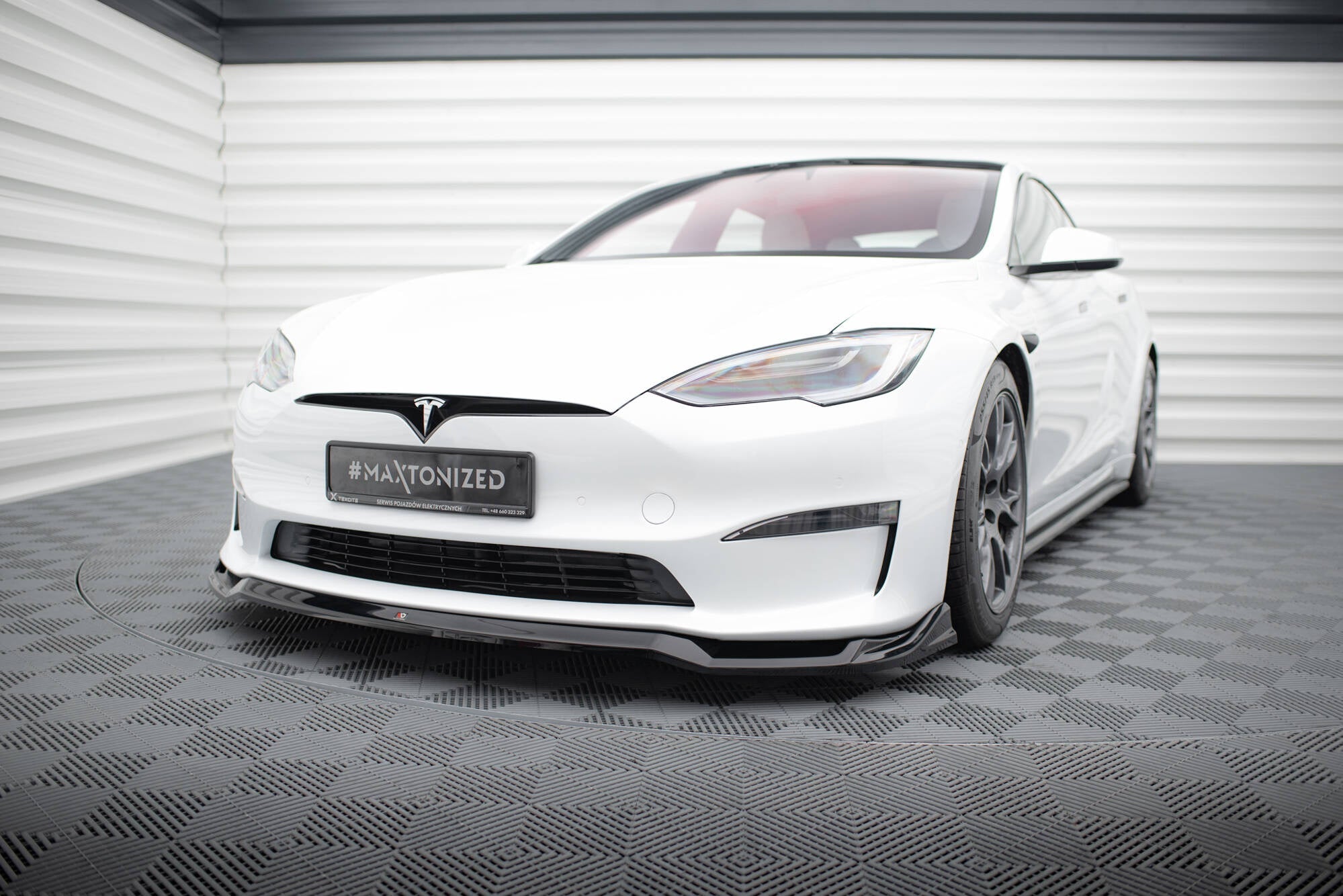 Lip delantero V.2 Tesla Model S Plaid Mk1 Facelift