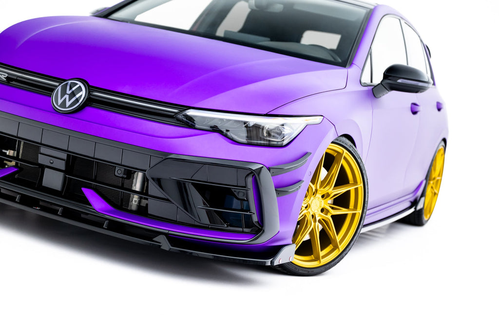 Front Lip V.3 + Flaps Volkswagen Golf R Hatchback / Variant Mk8 Facelift