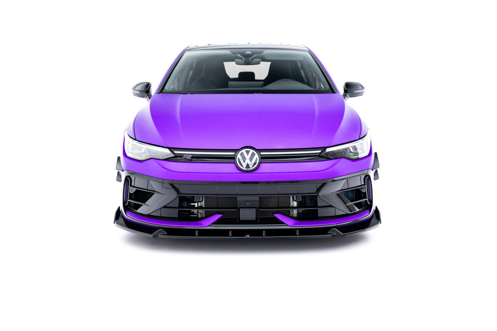 Front Lip V.3 + Flaps Volkswagen Golf R Hatchback / Variant Mk8 Facelift