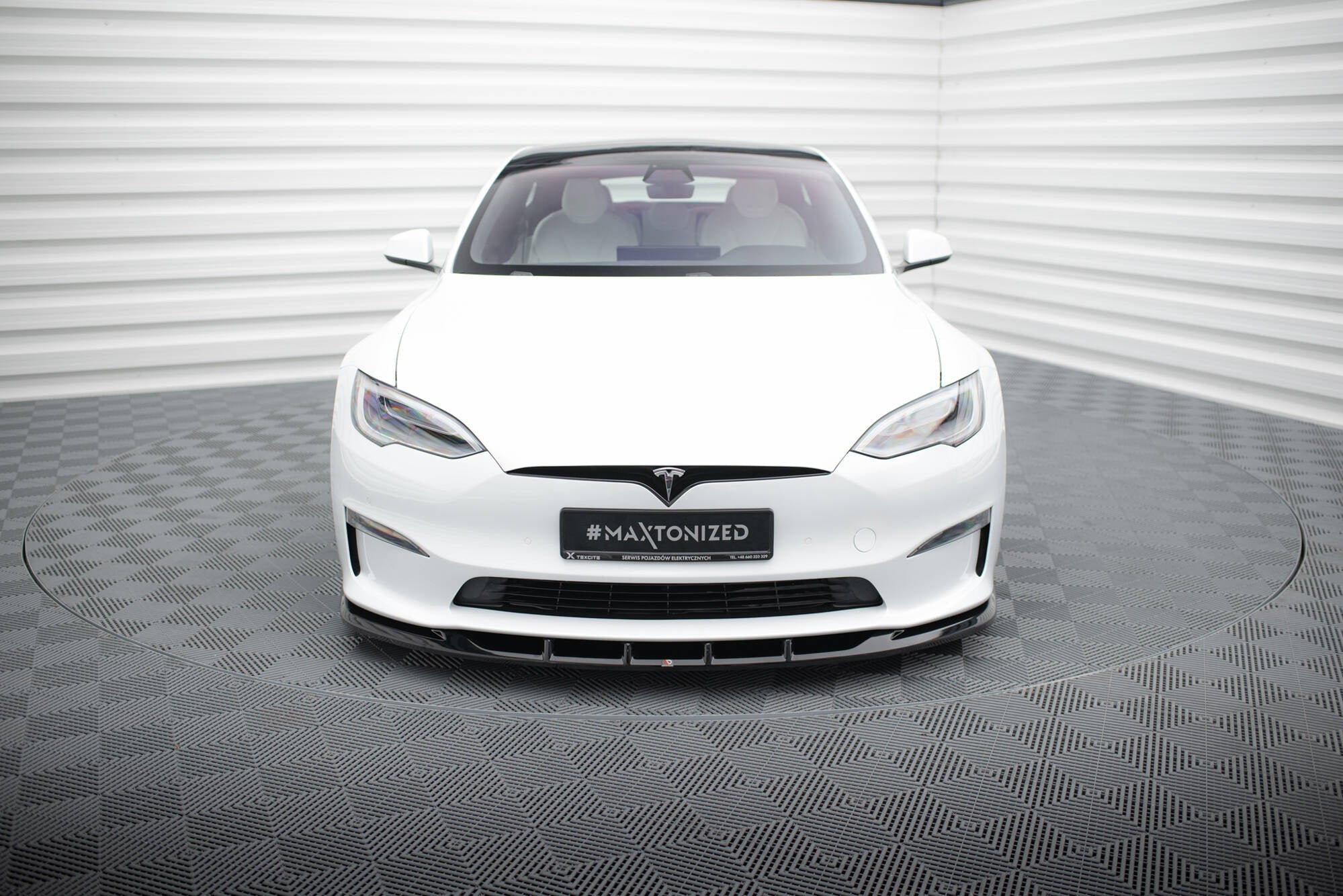 Lip delantero V.3 Tesla Model S Plaid Mk1 Facelift