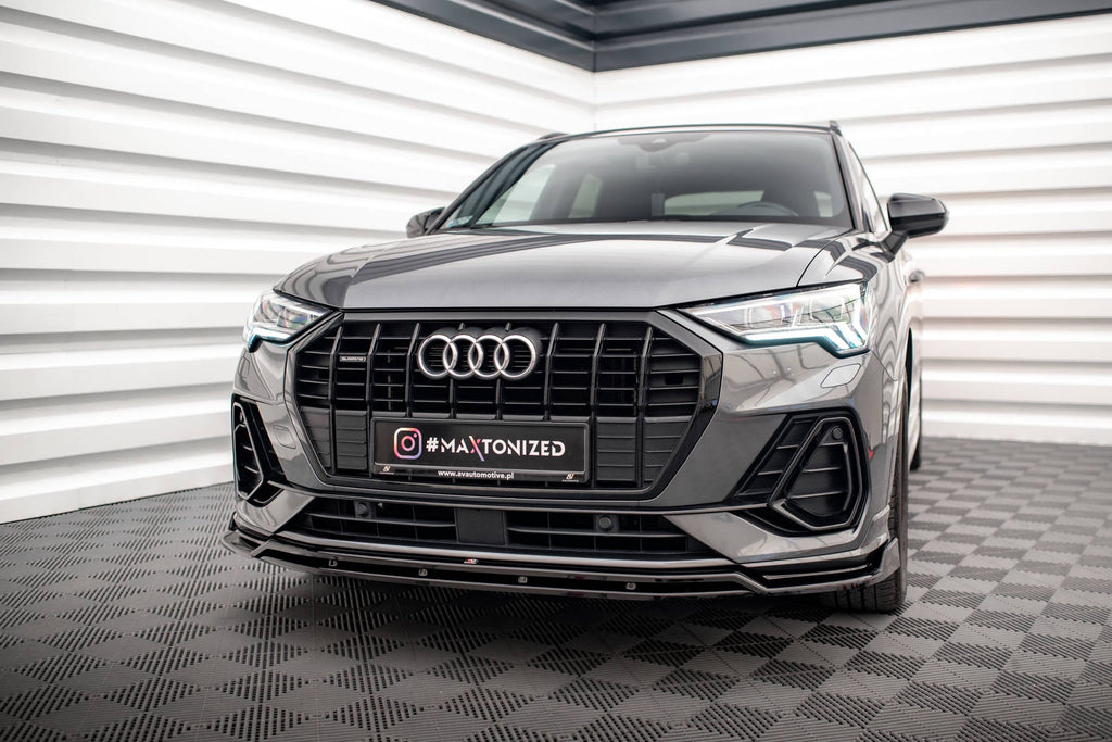 Front spoiler V.4 Audi Q3 Sportback SUV S-Line F3