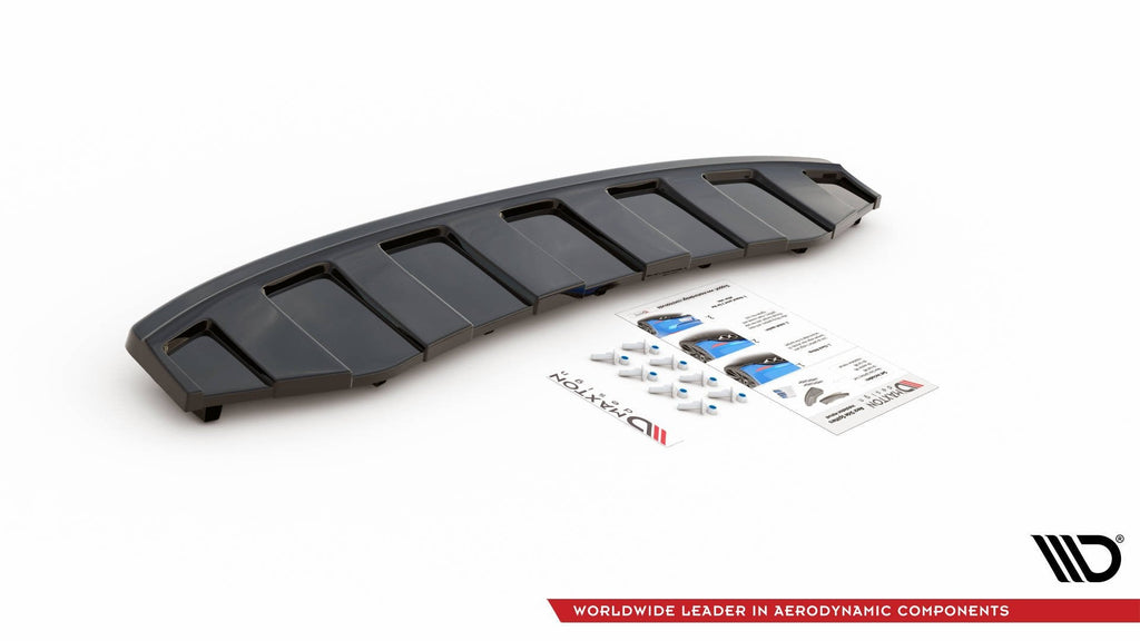 Splitter trasero Audi A6 C7 S-Line Avant escape 2x1 con barras verticales