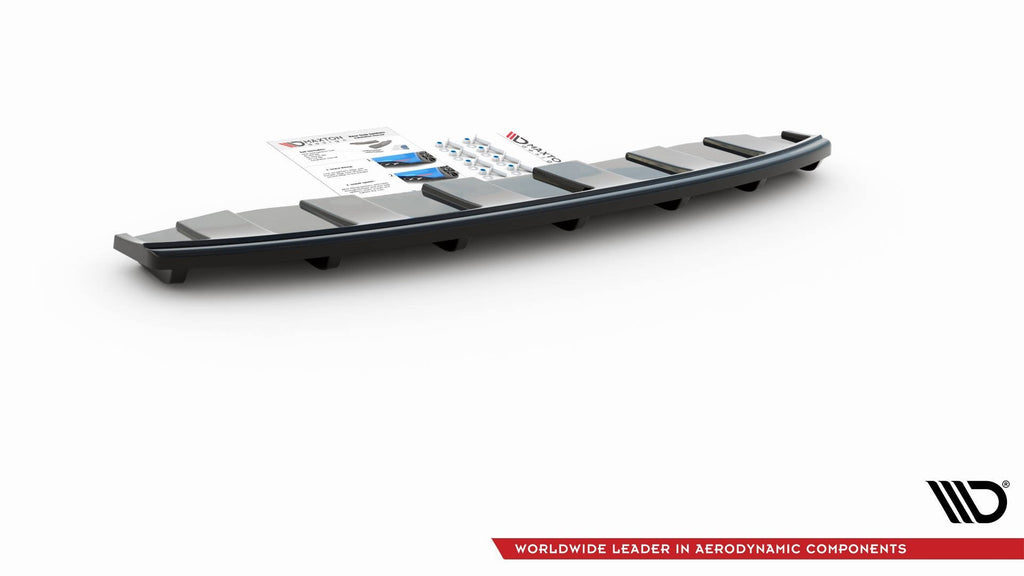 Splitter trasero Audi A6 C7 S-Line Avant escape 2x1 con barras verticales