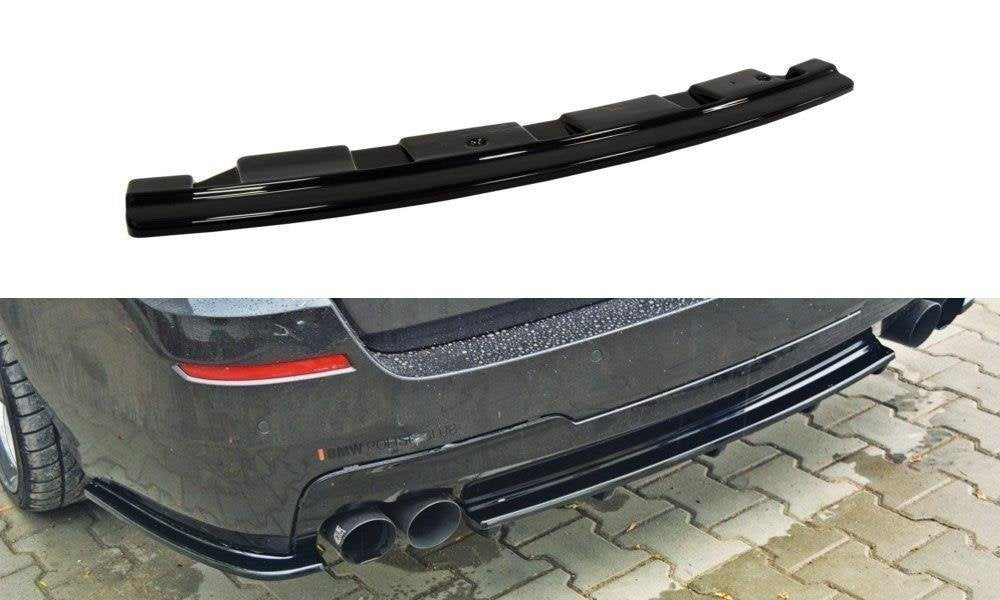 Splitter trasero BMW 5 M-Pack Berlina / Touring F10 / F11 sin barras verticales (para dos dobles salidas de escape)