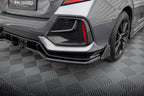 Splitter trasero V.1 + flaps Honda Civic Sport Mk10 Facelift (con barras verticales)