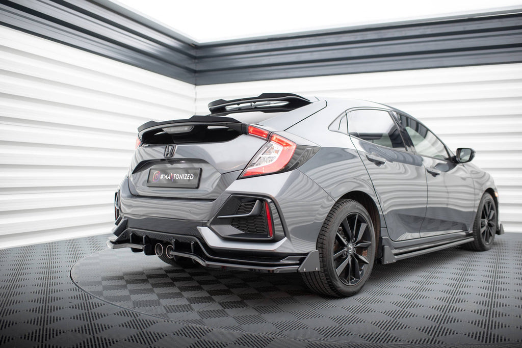 Splitter trasero V.1 + flaps Honda Civic Sport Mk10 Facelift (con barras verticales)