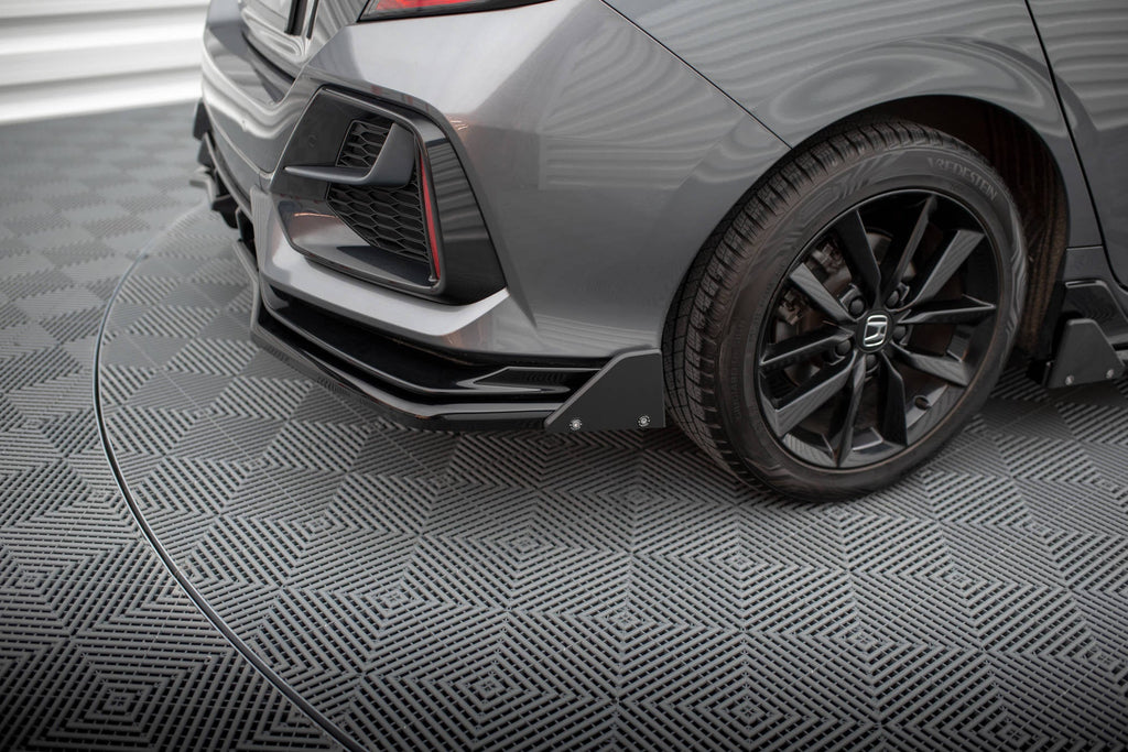 Splitter trasero V.1 + flaps Honda Civic Sport Mk10 Facelift (con barras verticales)