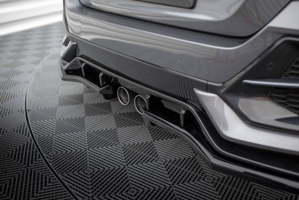 Splitter trasero V.1 Honda Civic Sport Mk10 Facelift (con barras verticales)