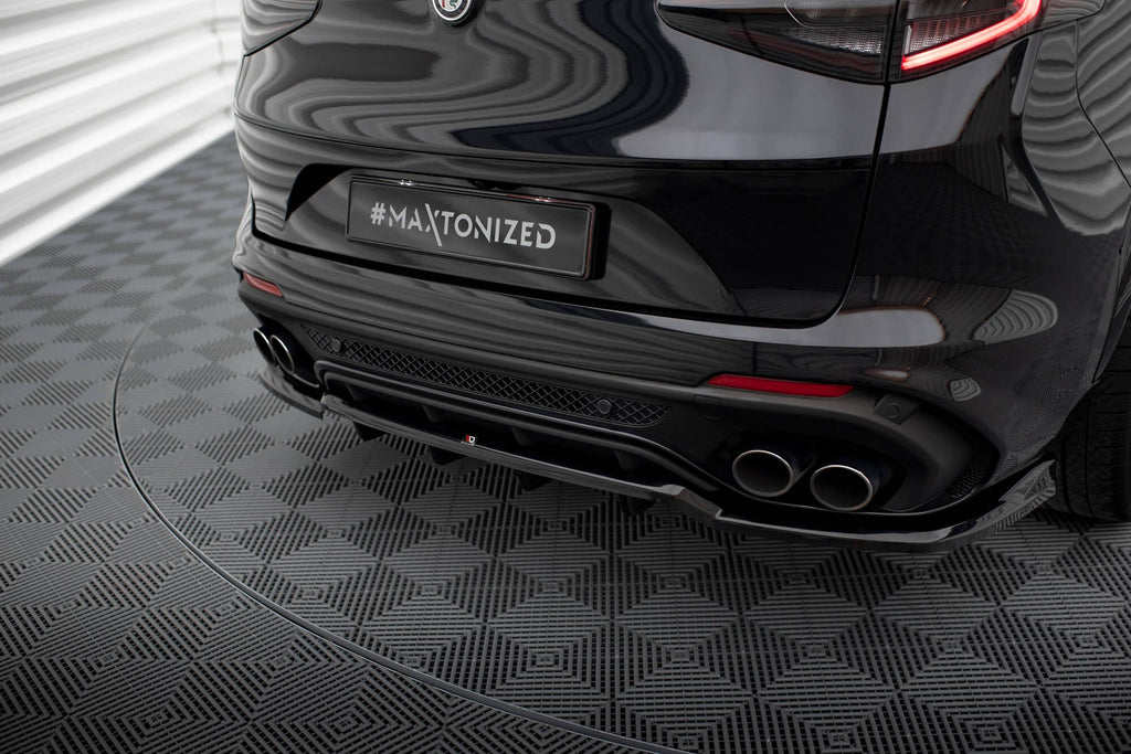 Splitter trasero Alfa Romeo Stelvio Quadrifoglio Mk1 (con barras verticales)