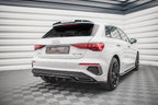 Splitter trasero Audi A3 S-Line Sportback 8y (con barras verticales)