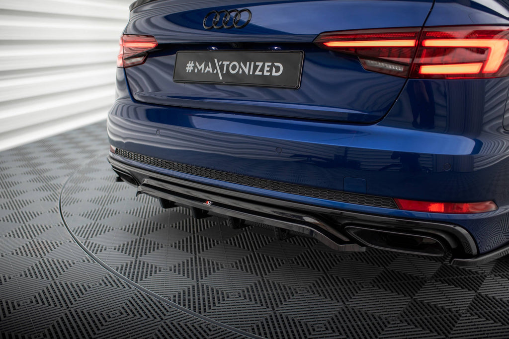 Audi A4 Competition B9 Rear Splitter (with vertical fins)