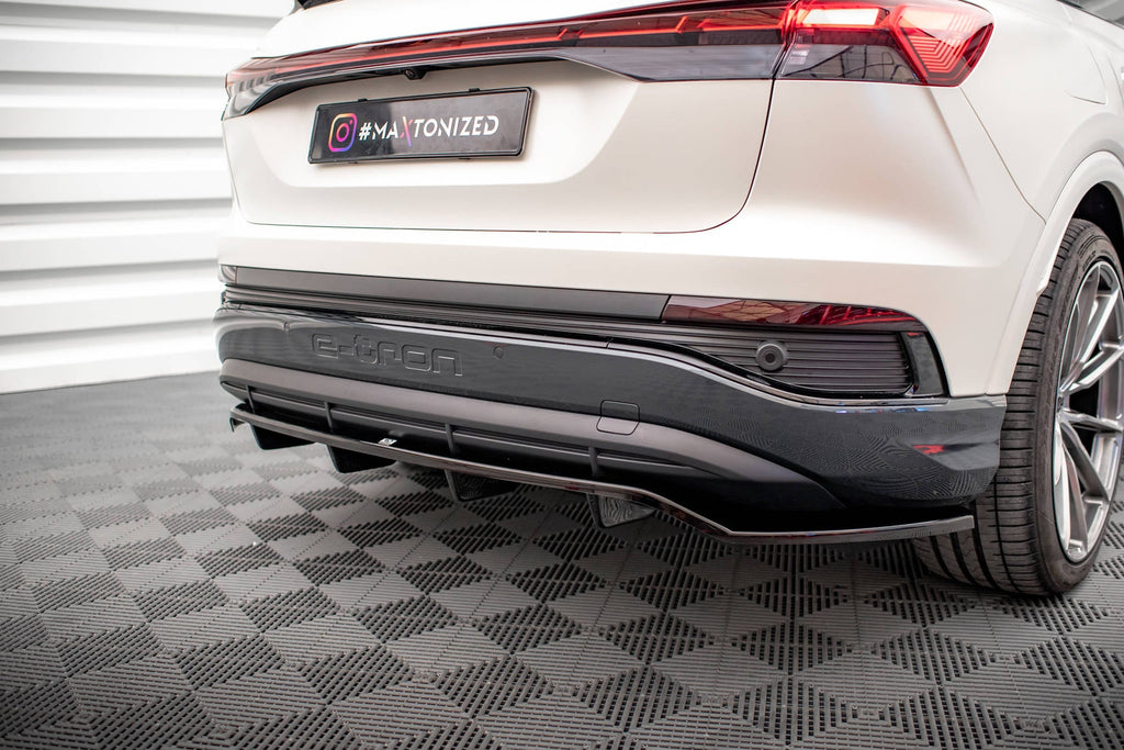 Splitter trasero Audi Q4 E-Tron Sportback S-Line Mk1 (con barras verticales)