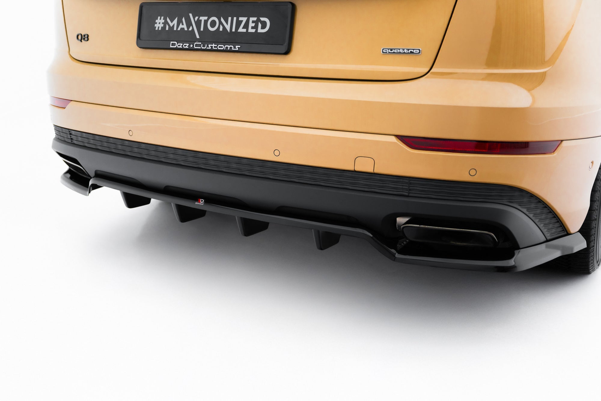 Splitter trasero Audi Q8 Mk1 Facelift (con barras verticales)