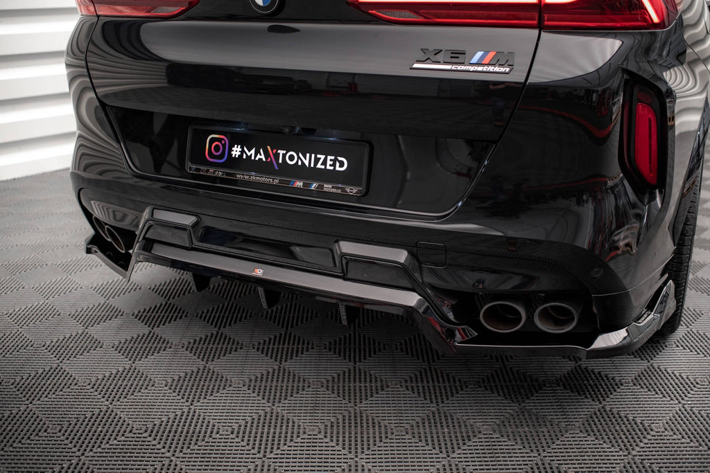 Splitter trasero BMW X6 M F96 Facelift (con barras verticales)