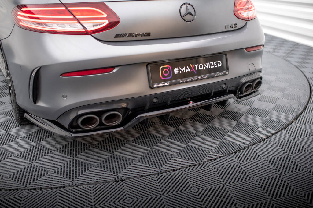 Splitter trasero Mercedes-AMG C43 Coupé Cabrio C205 Facelift A205 Facelift (con barras verticales)