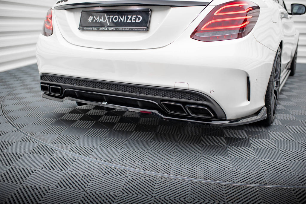 Splitter trasero Mercedes-AMG C63 Berlina / Estate W205 S205 (con barras verticales)