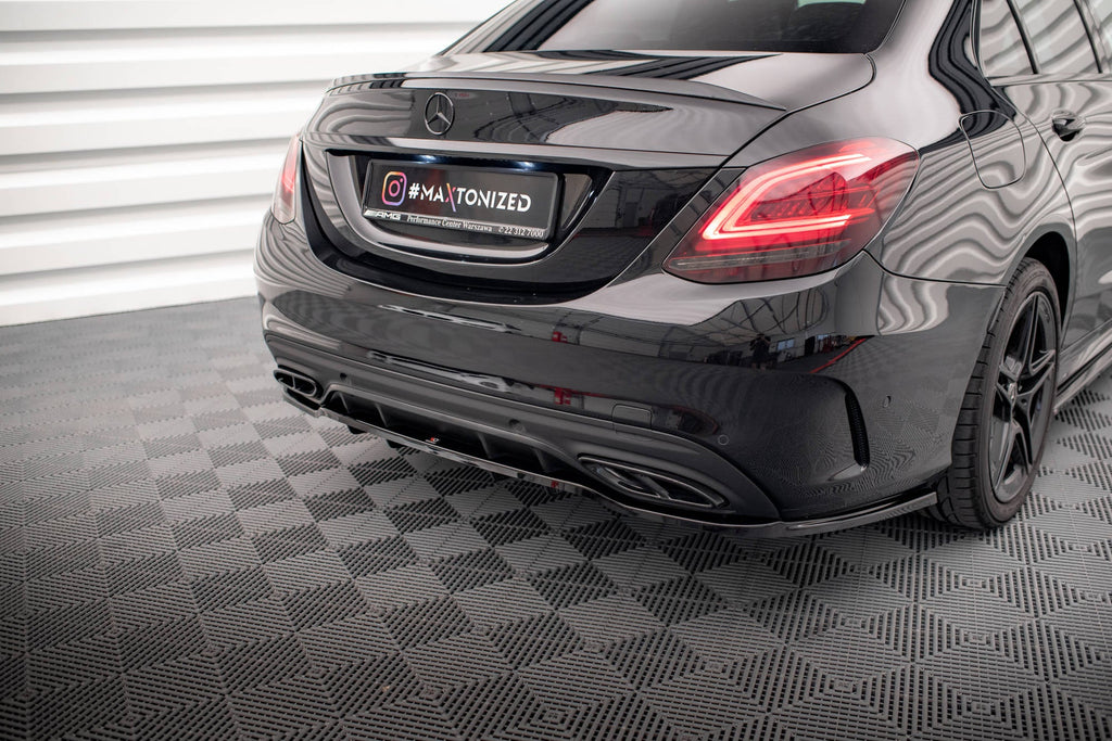 Splitter trasero Mercedes-Benz Clase C AMG-Line W205 Facelift (con barras verticales)