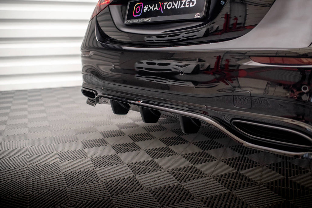 Splitter trasero Mercedes-Benz Clase S AMG-Line W223 (con barras verticales)