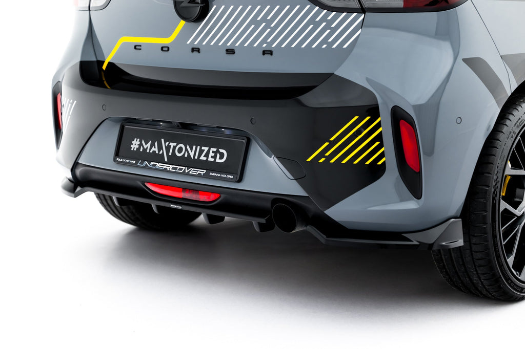 Opel Corsa F Facelift (Mk6 Facelift) Rear Diffuser with Vertical Fins