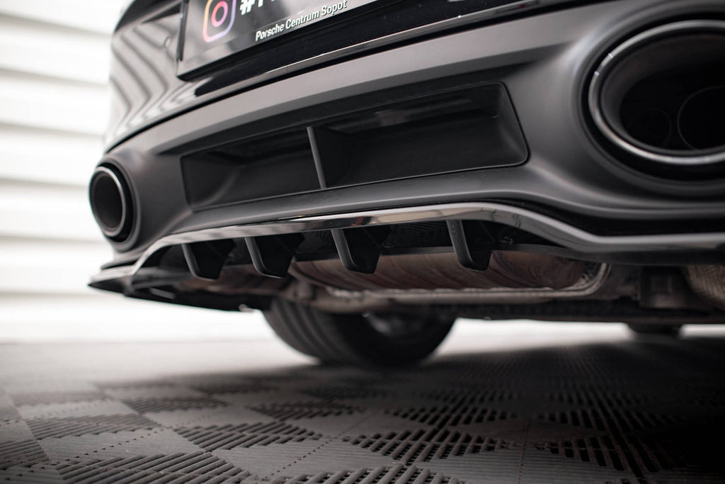 Splitter trasero Porsche 911 Turbo S 992 (con barras verticales)